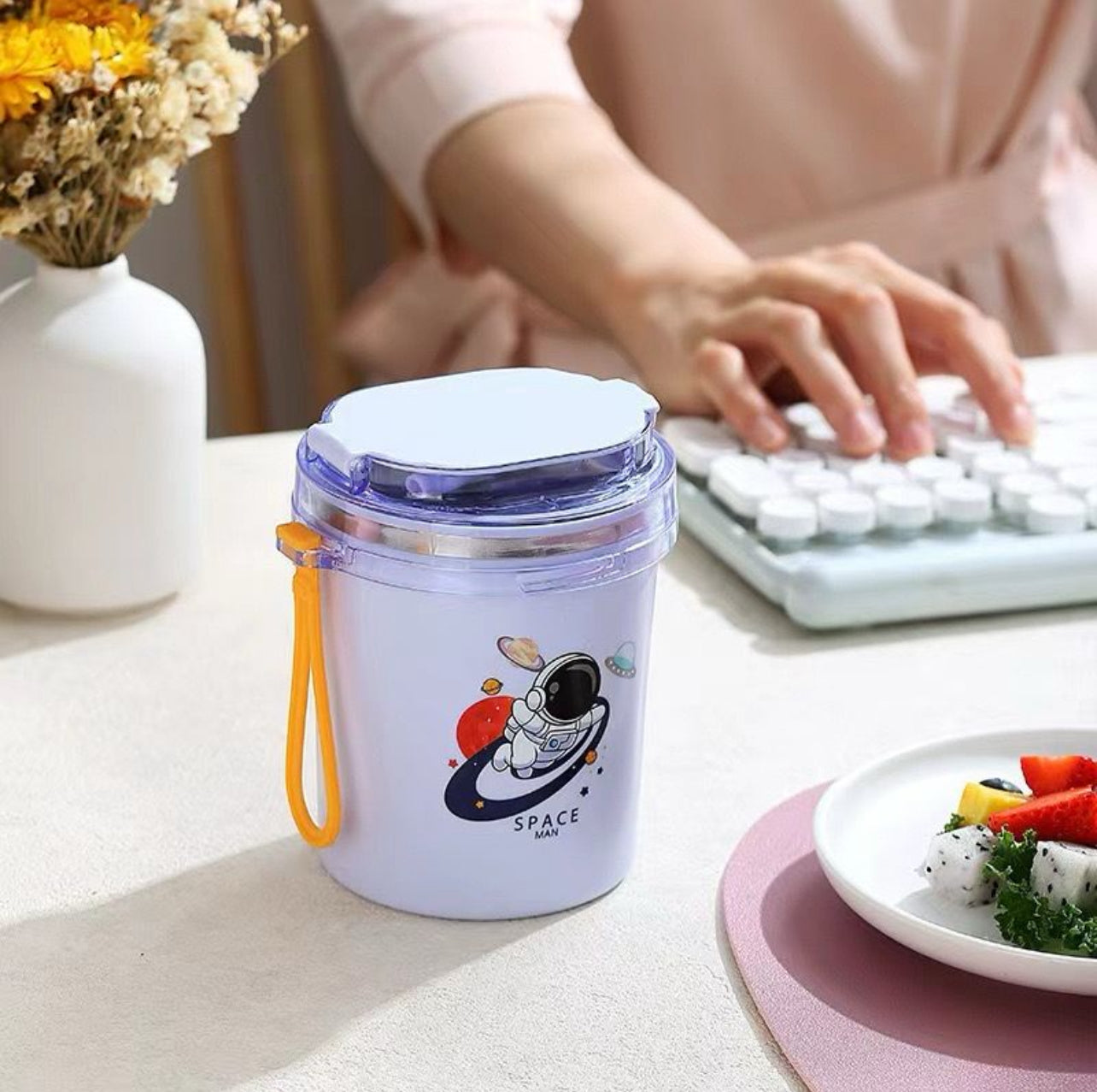 Stylist Soup Bowl - Insulated Stainless Steel Cup/Mug for School/Office - 500 ml