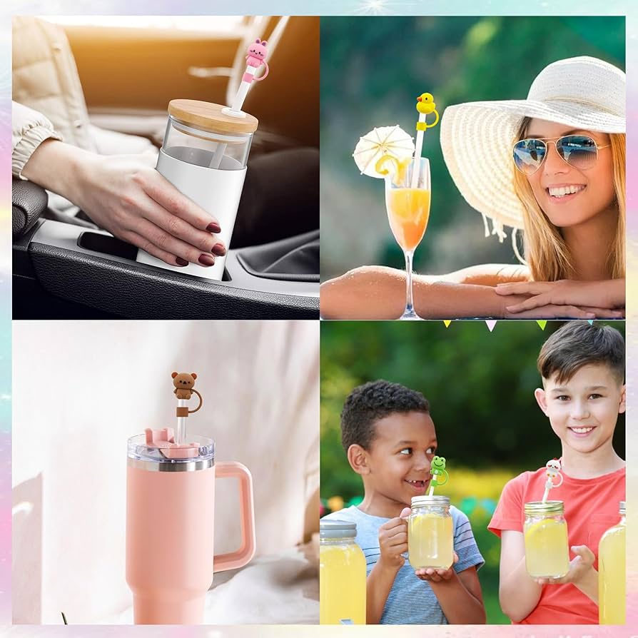 3D Straw Toppers - Stanley | Stylist | Silicone