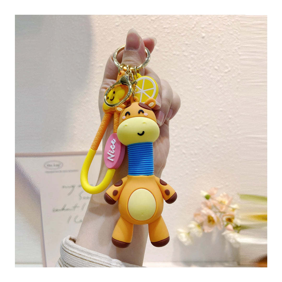 Giraffe Neck Pop It Keychain - 3D Silicone