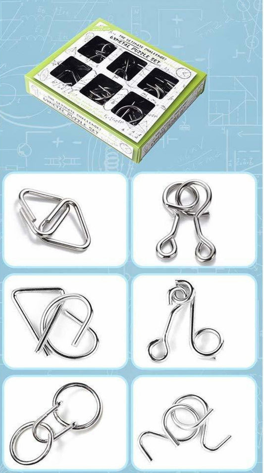 Metal 6pcs Puzzle | Learning | High IQ