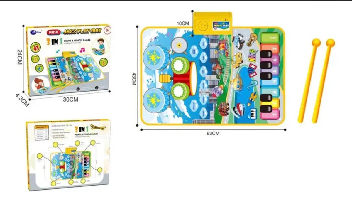 3 in 1 Musical Jazz Play Mat - Intelligent Music Toy