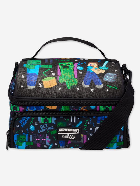 Smiggle x Minecraft Black - Double Decker Lunch Bag