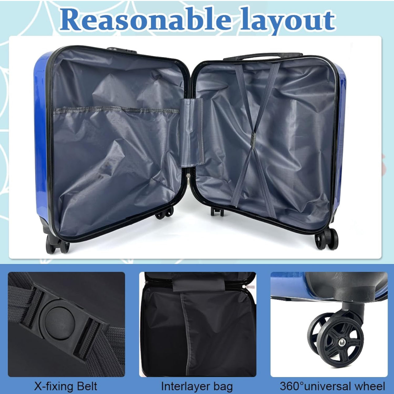 Kids 3D Trolley Bags : Big Size with Security Locks