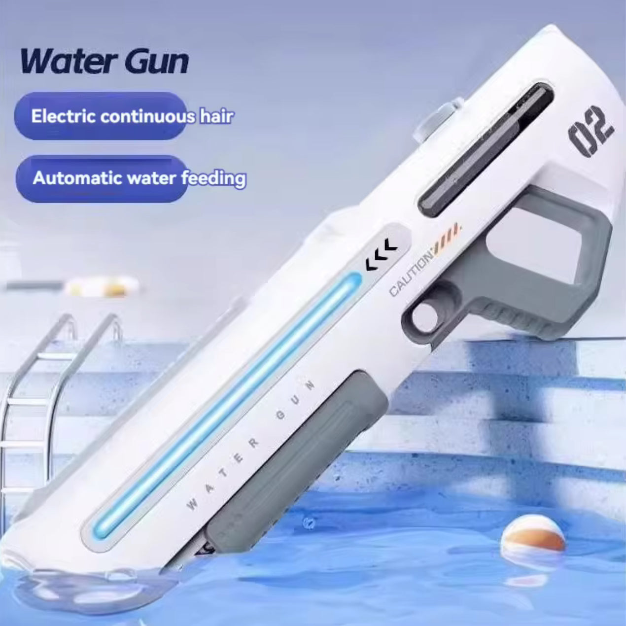 Water Summershot | Double Auto+Manual | 42cm| LED Lights
