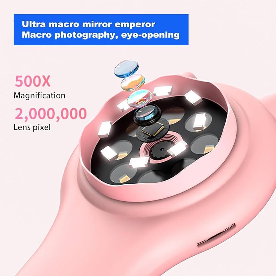 Kids Digital Microscope - 2000x Magnification, HD Display