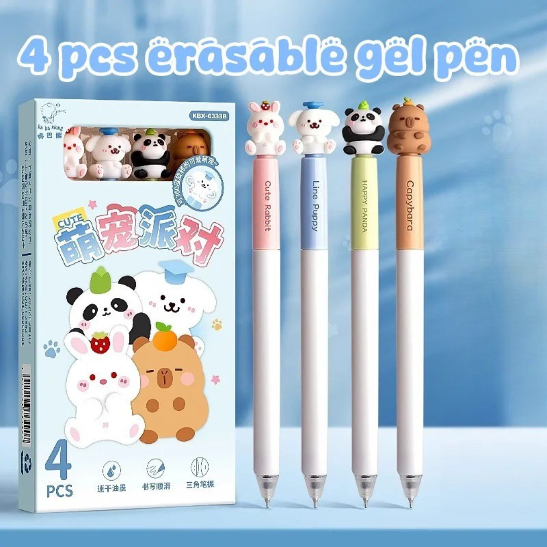 4Pcs Erasable Gel Ink Pen Rotatable | 0.5mm