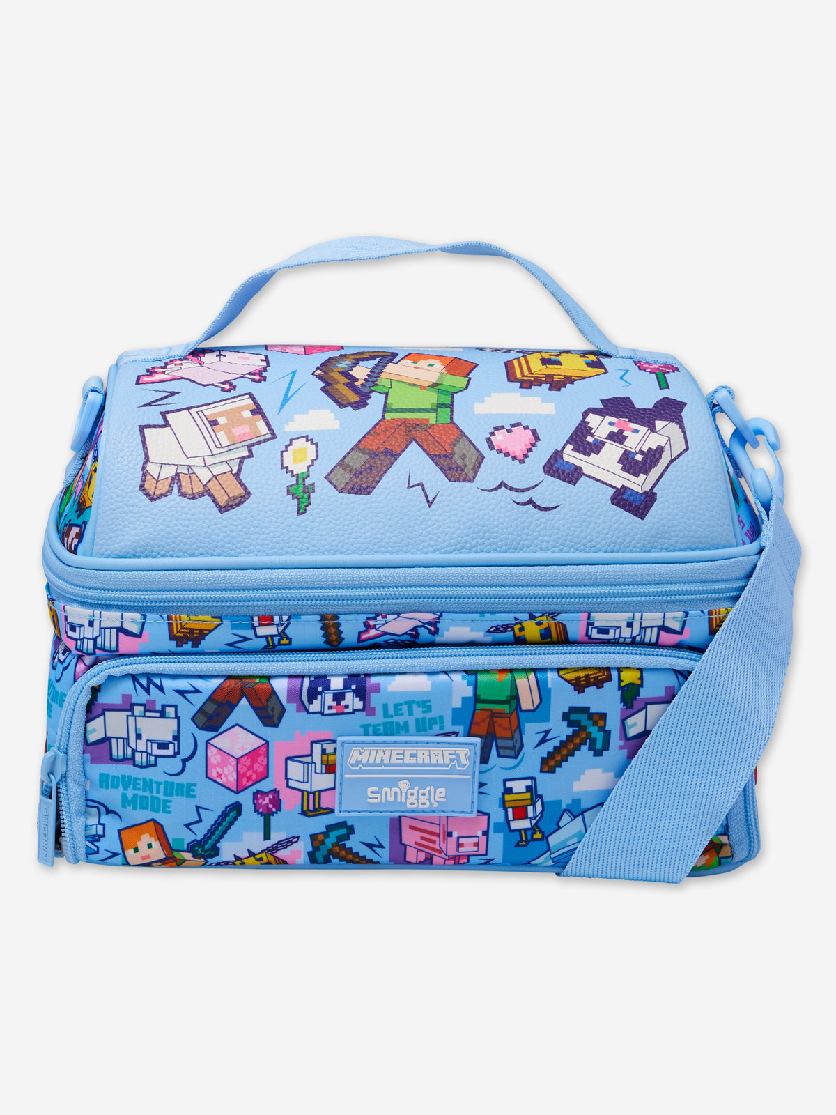 Smiggle x Minecraft Blue - Double Decker Lunch Bag