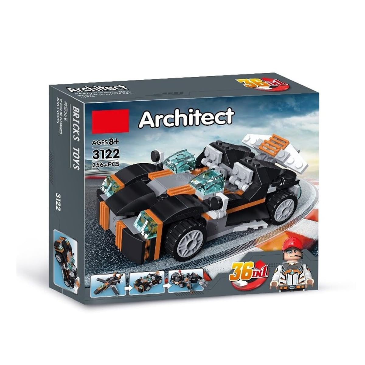 36-in-1 Building Blocks Set β 256+ Pieces Creative Construction Toy