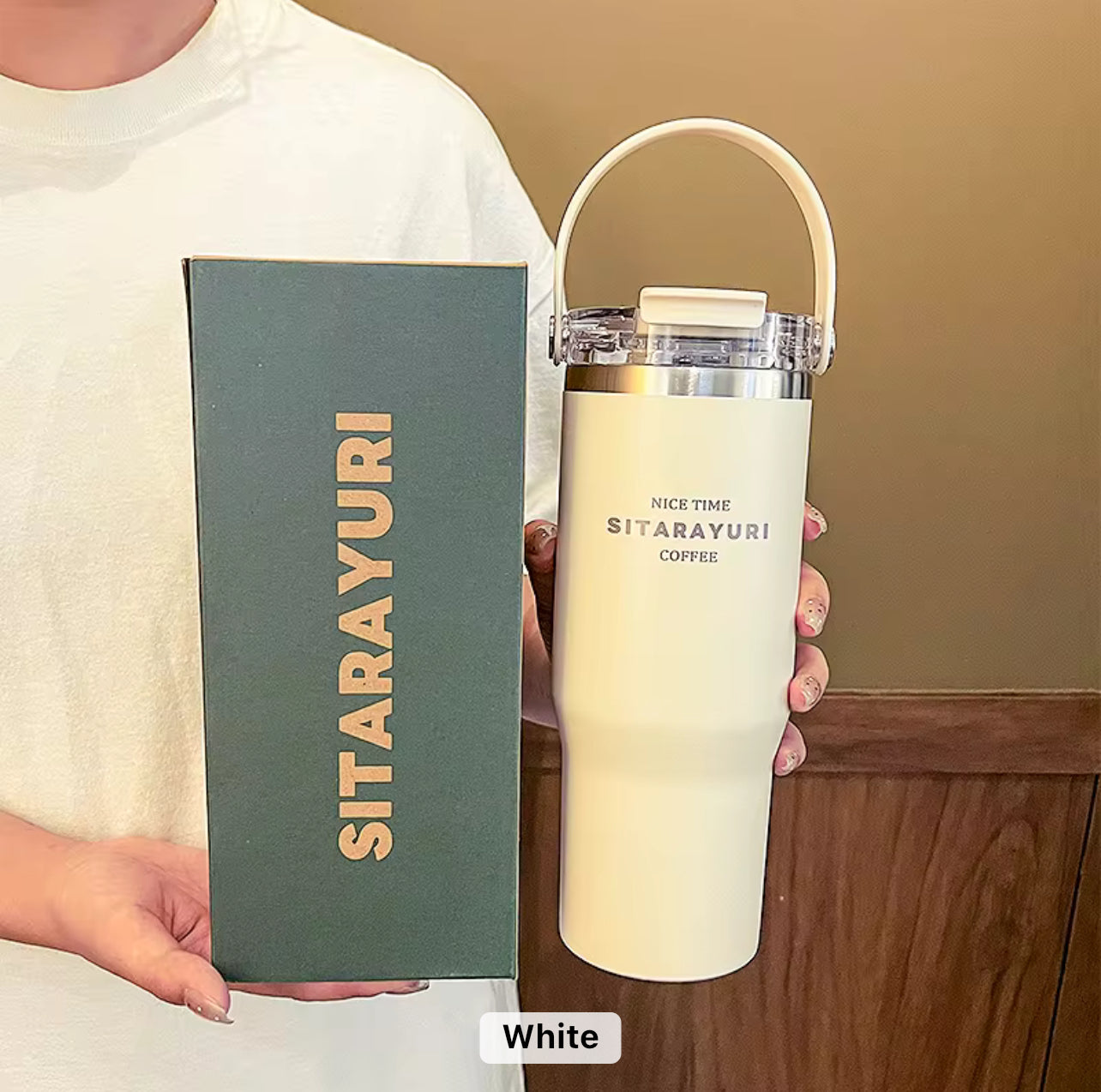 Sitarayuri Flip Straw Premium Tumbler - Spill Free | 900ml