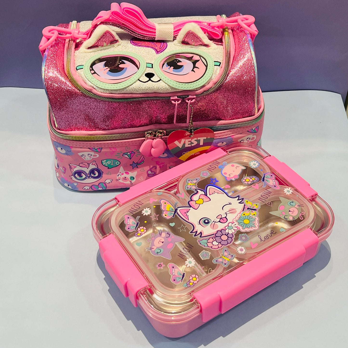 Vest Lunch Combo | Double Decker Lunchbag with Spill Free Lunchbox