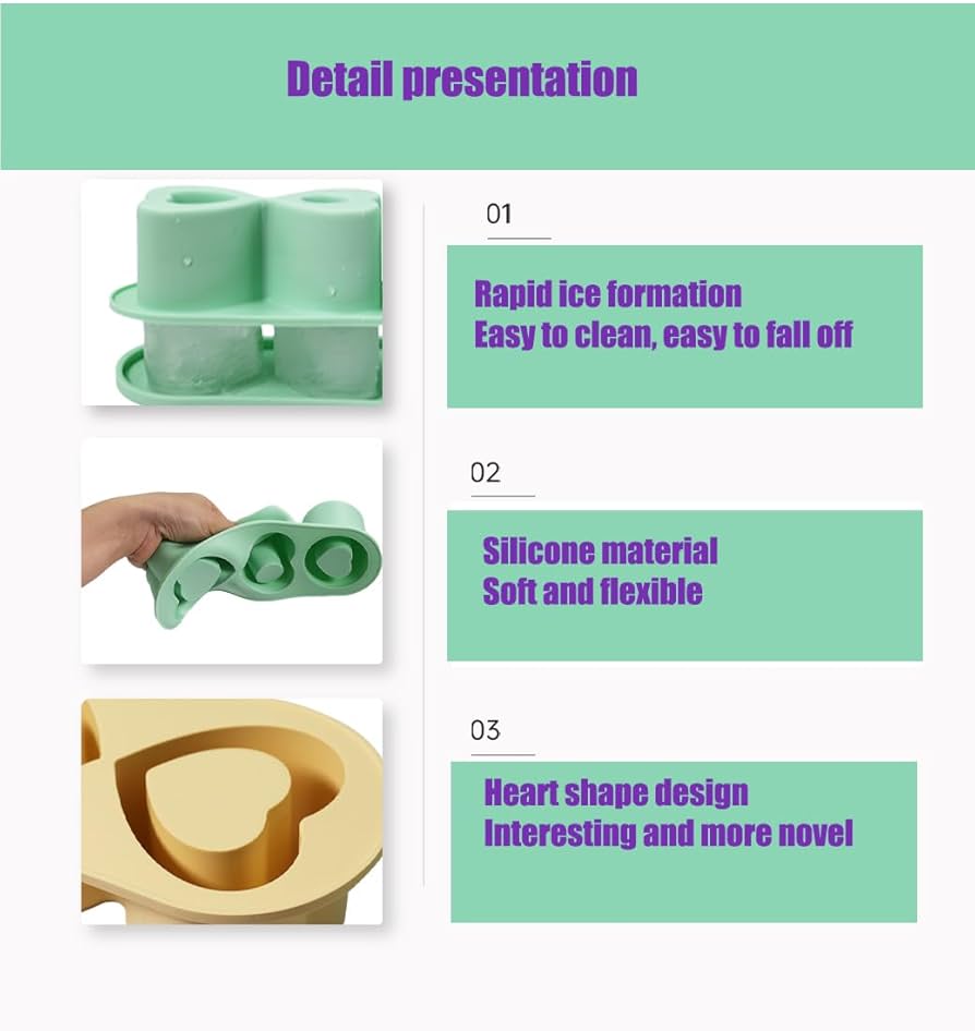 Heart Shape Ice Cube Mold - 3 Size