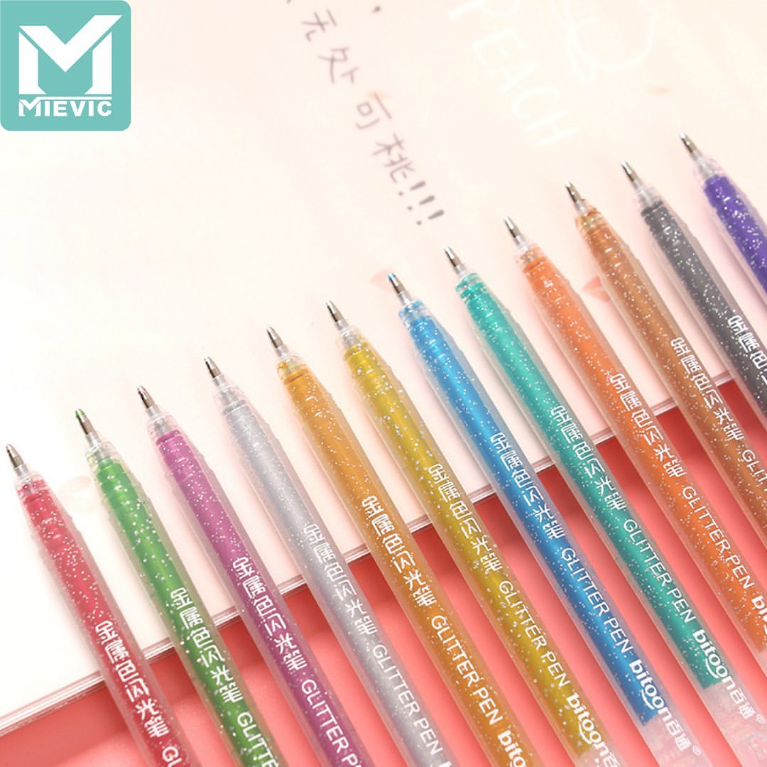 Metallic Glitter Pens - 12pcs