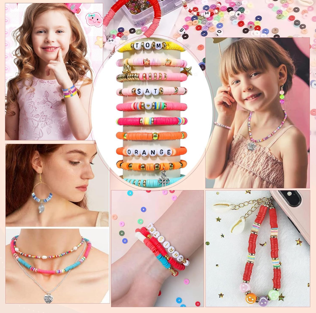 4200pcs Clay Beads for Jewellery Maker