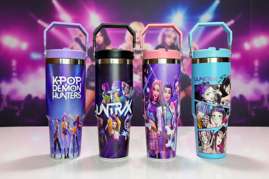 K-pop 30oz Flip Straw Tumbler