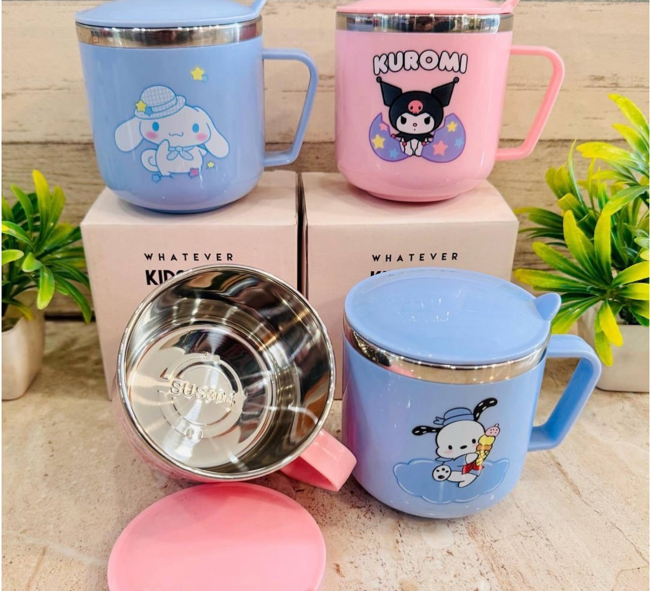 Kids Steel Milk Mugs - 300ml