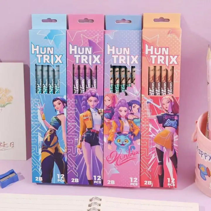 K-Pop - Pencils & Sharpener | 2B | 12pcs
