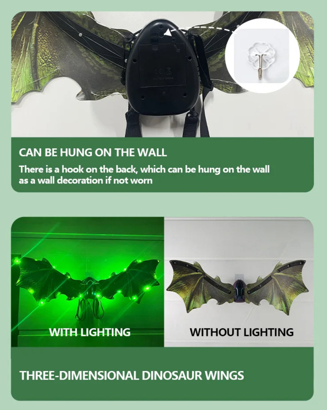 Auto Wings 🦖 🦋 - Electric, Musical with Glowing Lights
