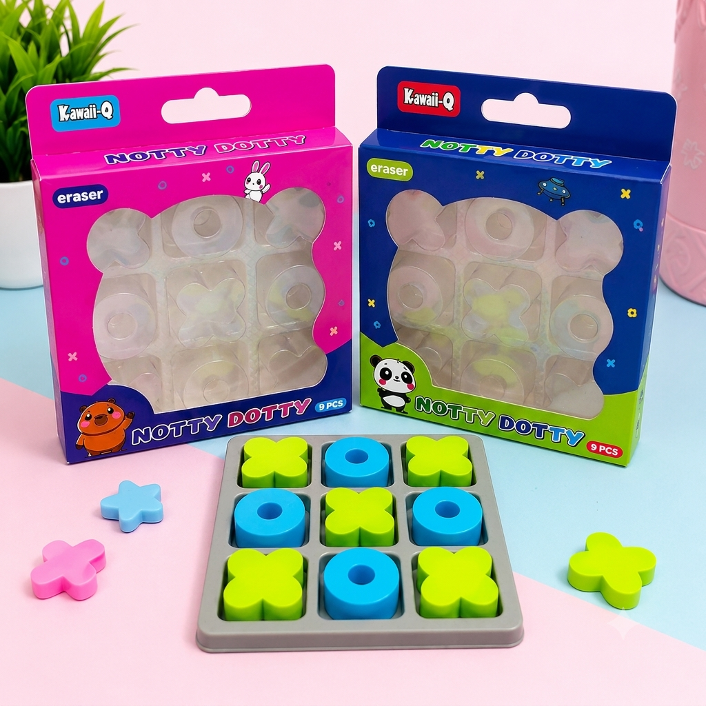 Tic Tac Toe - 9pcs Erasers