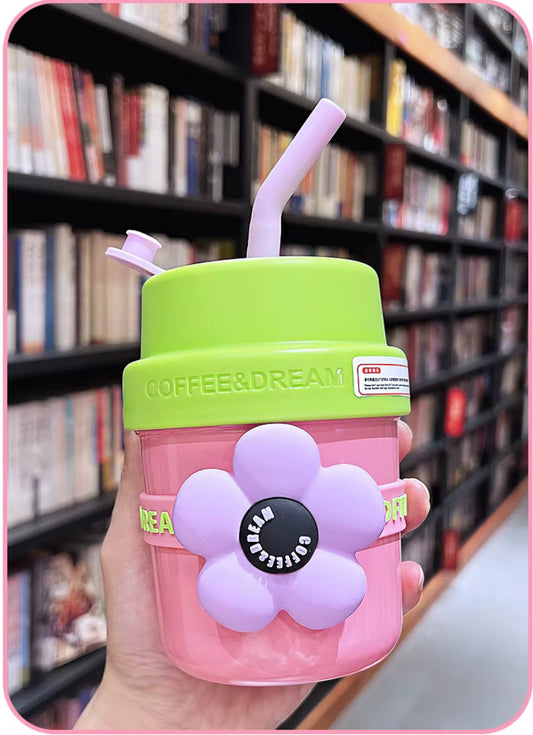 Flower Straw Tumbler - 400ml