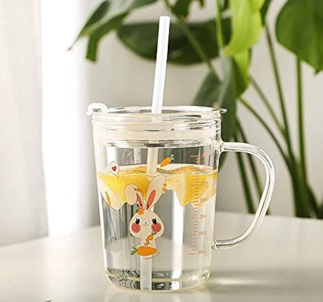 Unicorn-Dino Glass Milk Mug - 350 ml