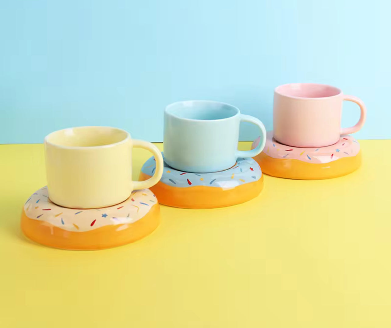 Donut Saucer Mugs