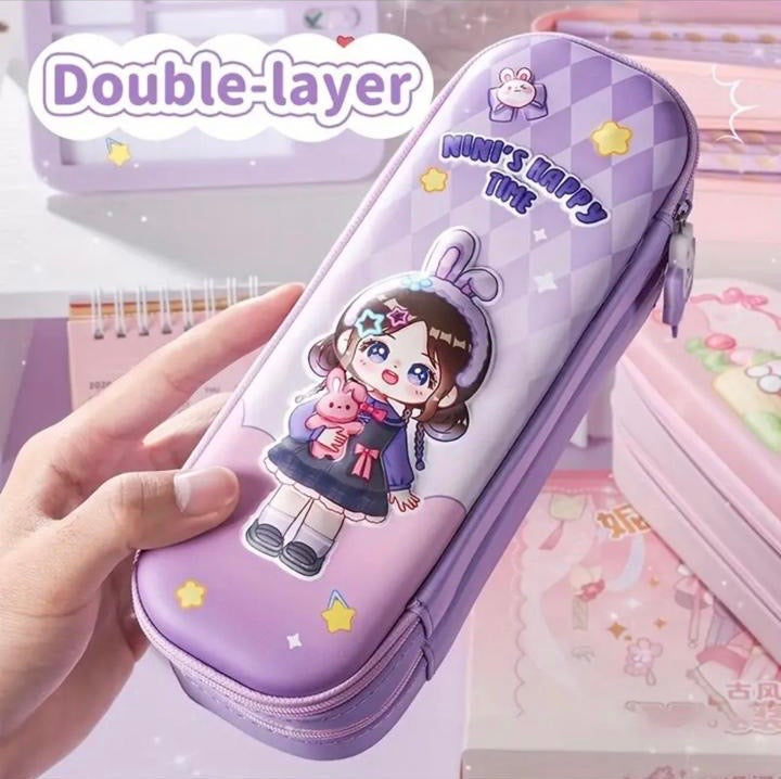 3D Double Layered Pencil Case