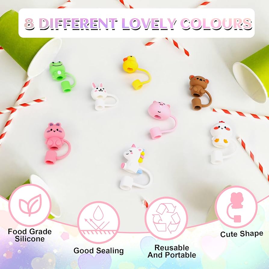 3D Straw Toppers - Stanley | Stylist | Silicone