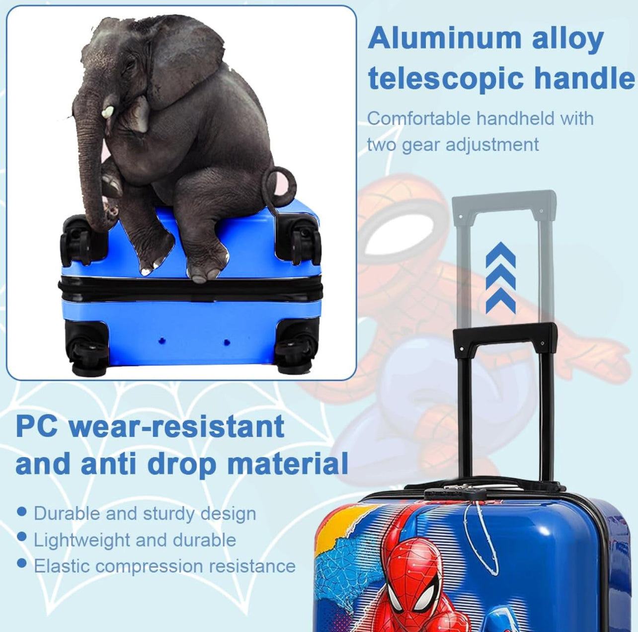 Kids 3D Trolley Bags : Big Size with Security Locks