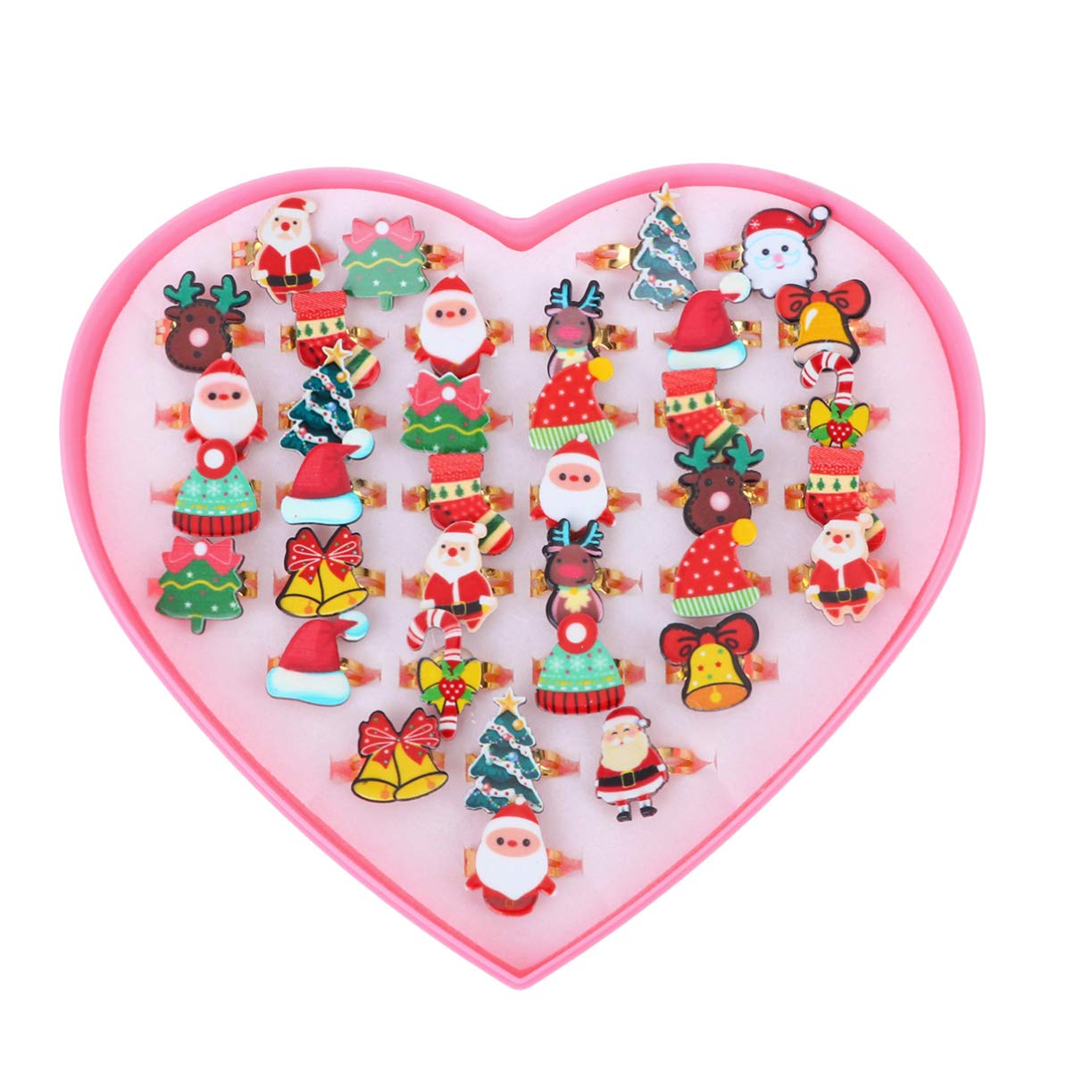 Christmas - 36pcs Adjustable Cute Rings