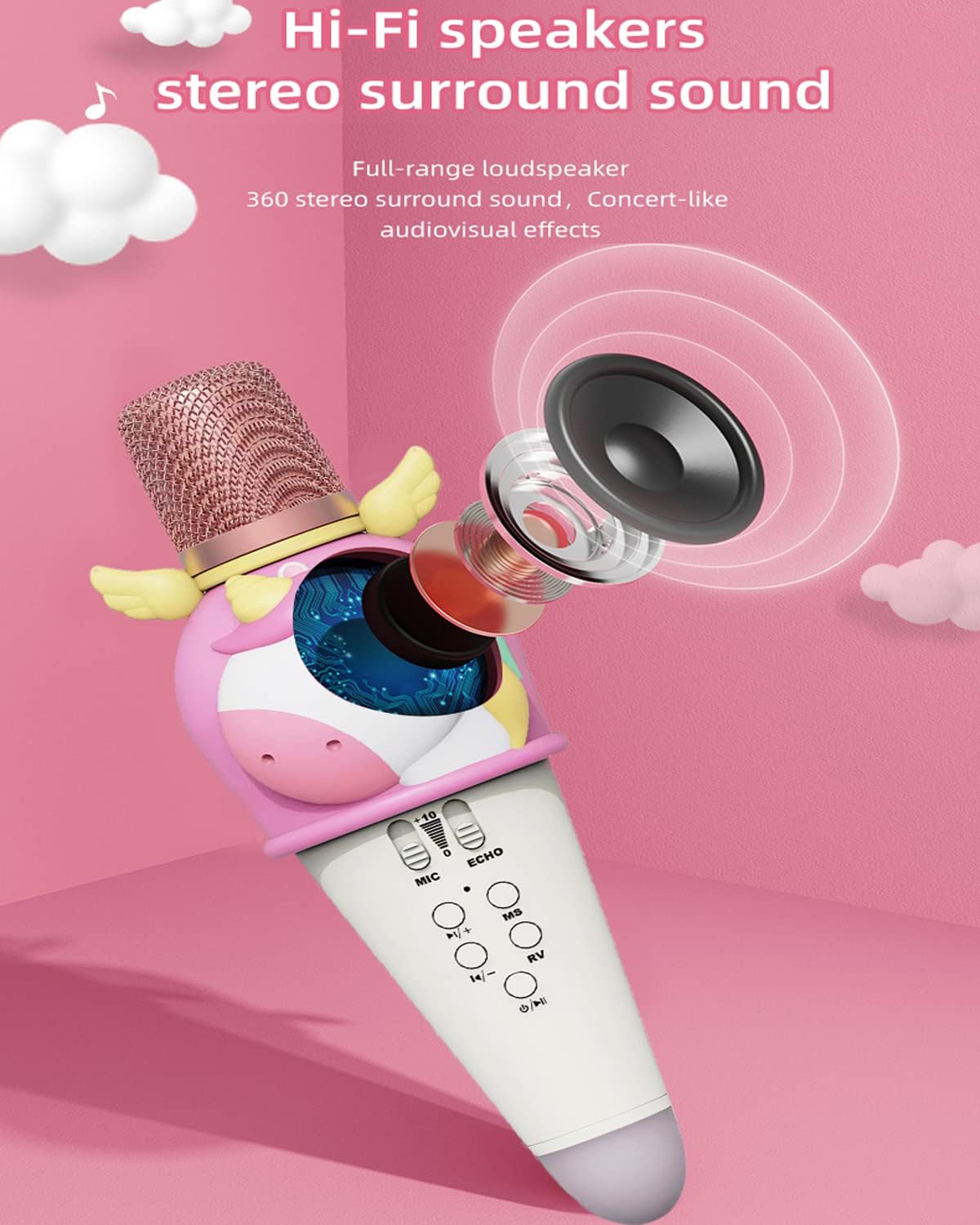 Sing Along Mike - In Built Cute Bluetooth Mike with Speaker