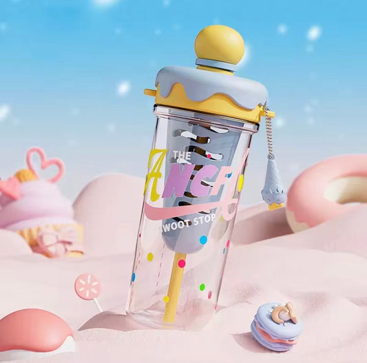 Ice Cream Straw Cup with Sling n Stainer | 880ml