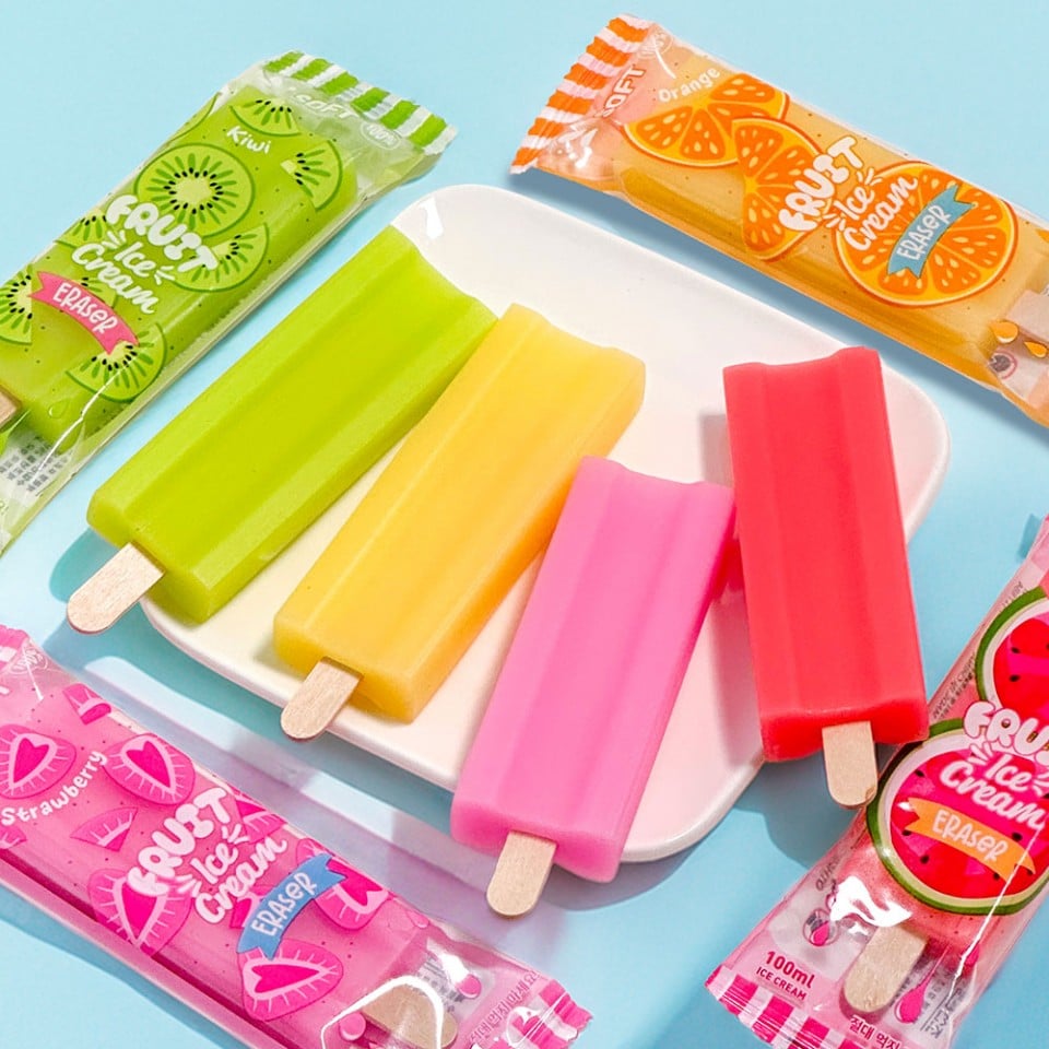 Fruit Popsicles Erasers - 1pcs