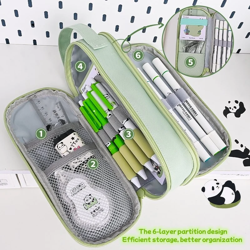 Panda Pouch - 6 Layered Pencil Pouch
