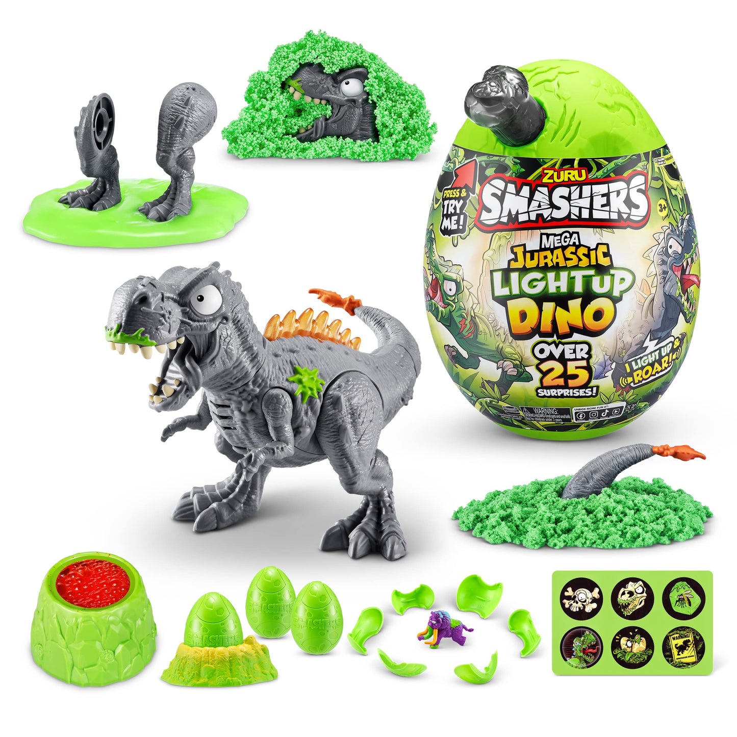 Zuru Smashers - Mega Jurassic Light Up Dino Egg