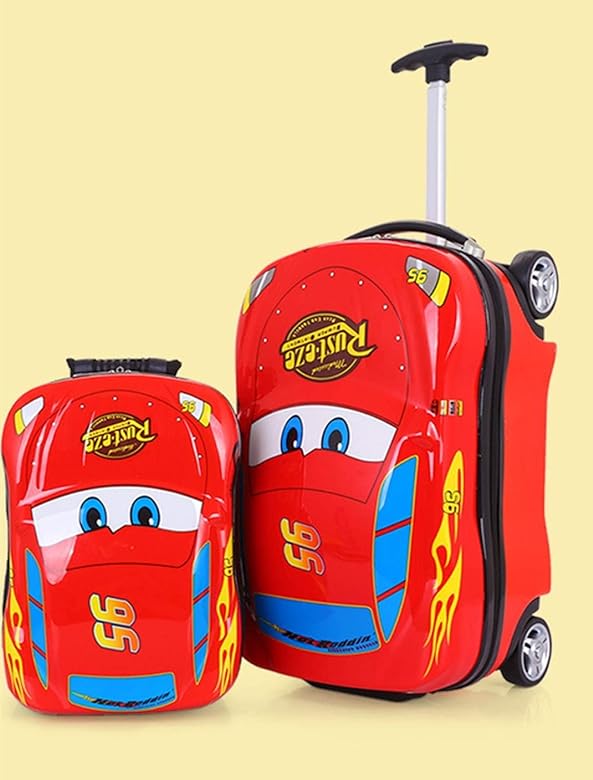 Car Shaped Trolley Bag with Backpack Travel in Style