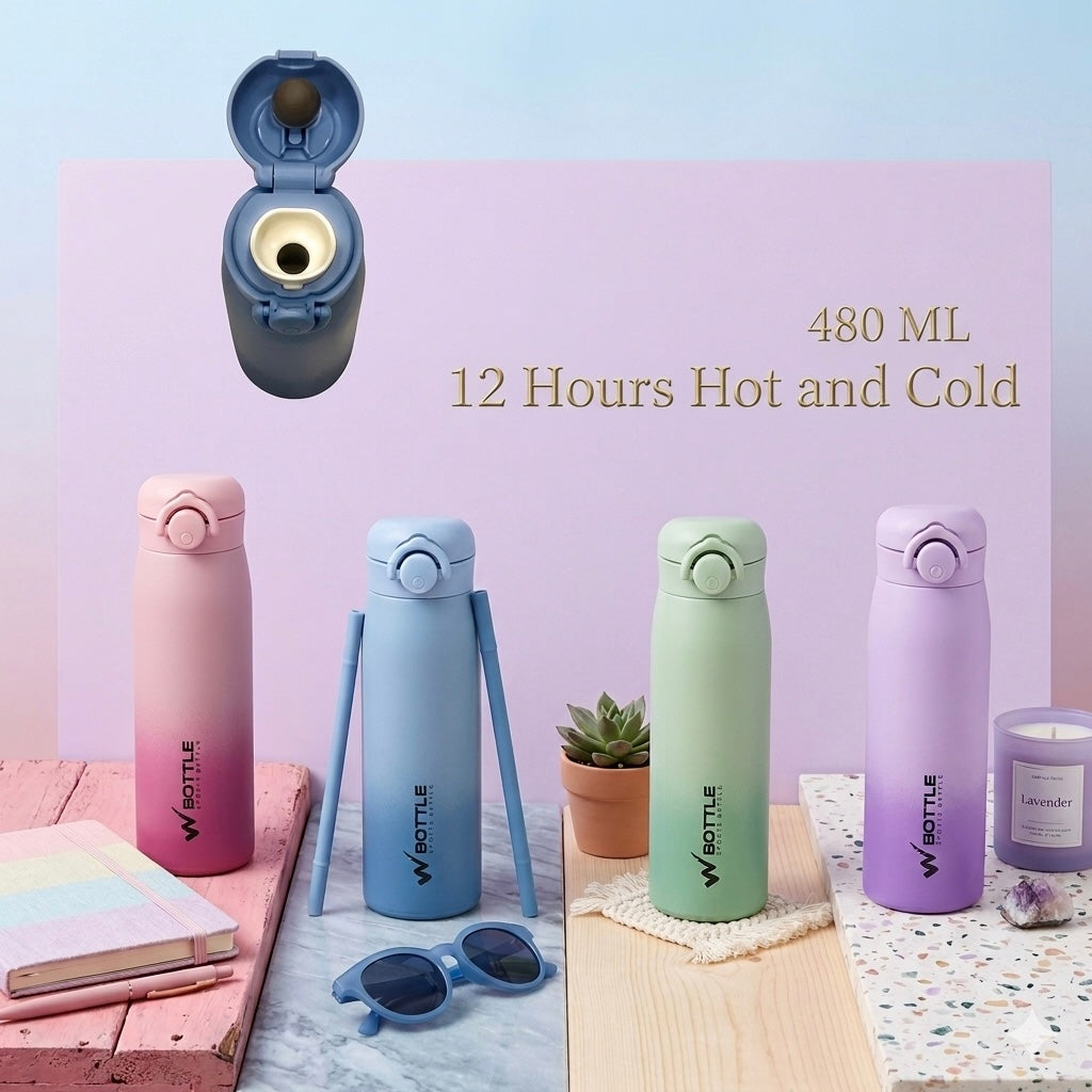 W Insulated Bottle - 480ml | 12 hrs Hot-Cold