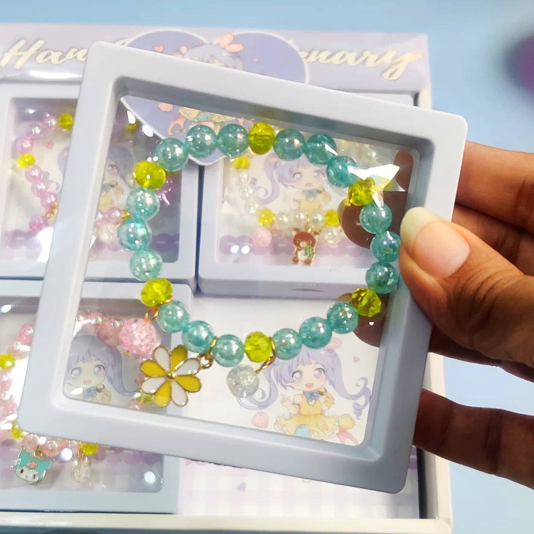 Cute Pearl Bracelet with Charms For Baby Girls