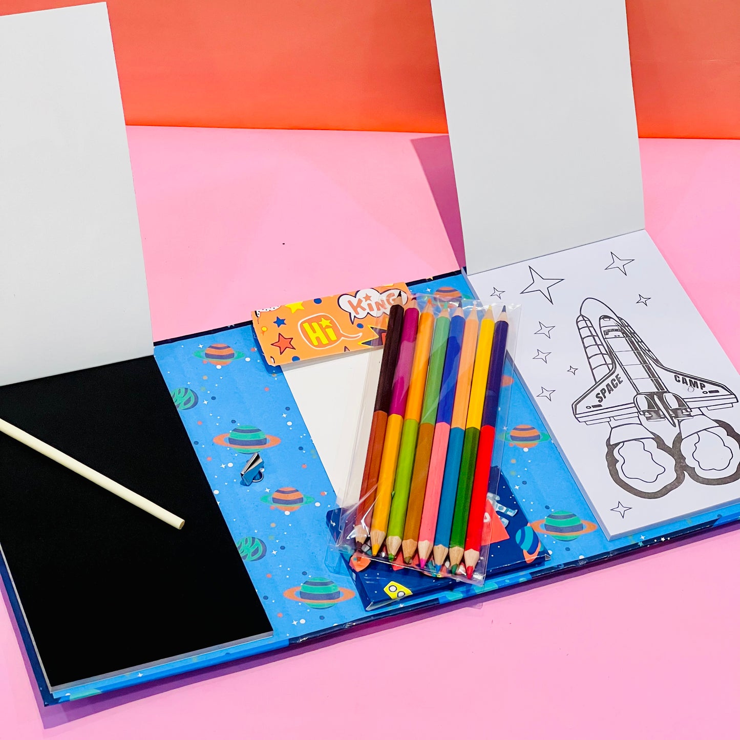 Scratch/Coloring Book Set