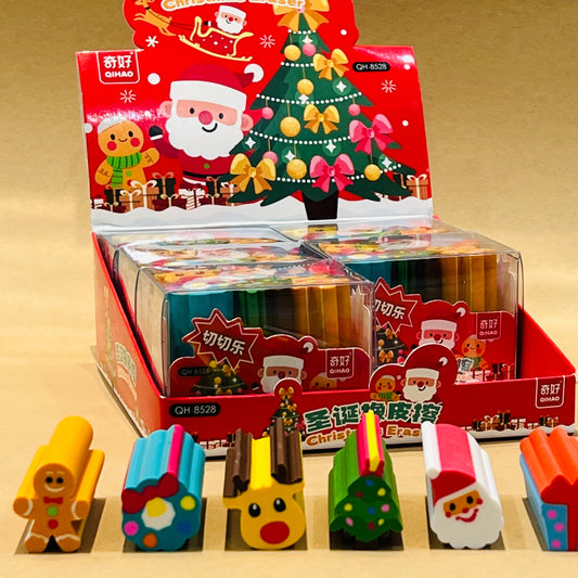 Cute Christmas Erasers - Big 6 Erasers