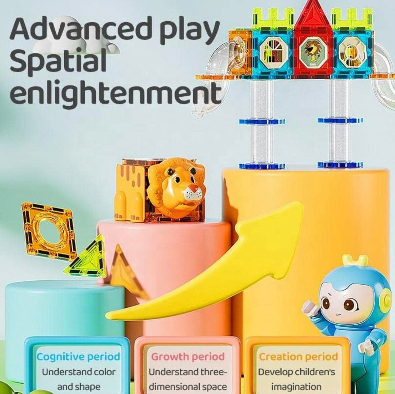 120pcs Magnetic Animal Park | Marble Run | Tiles