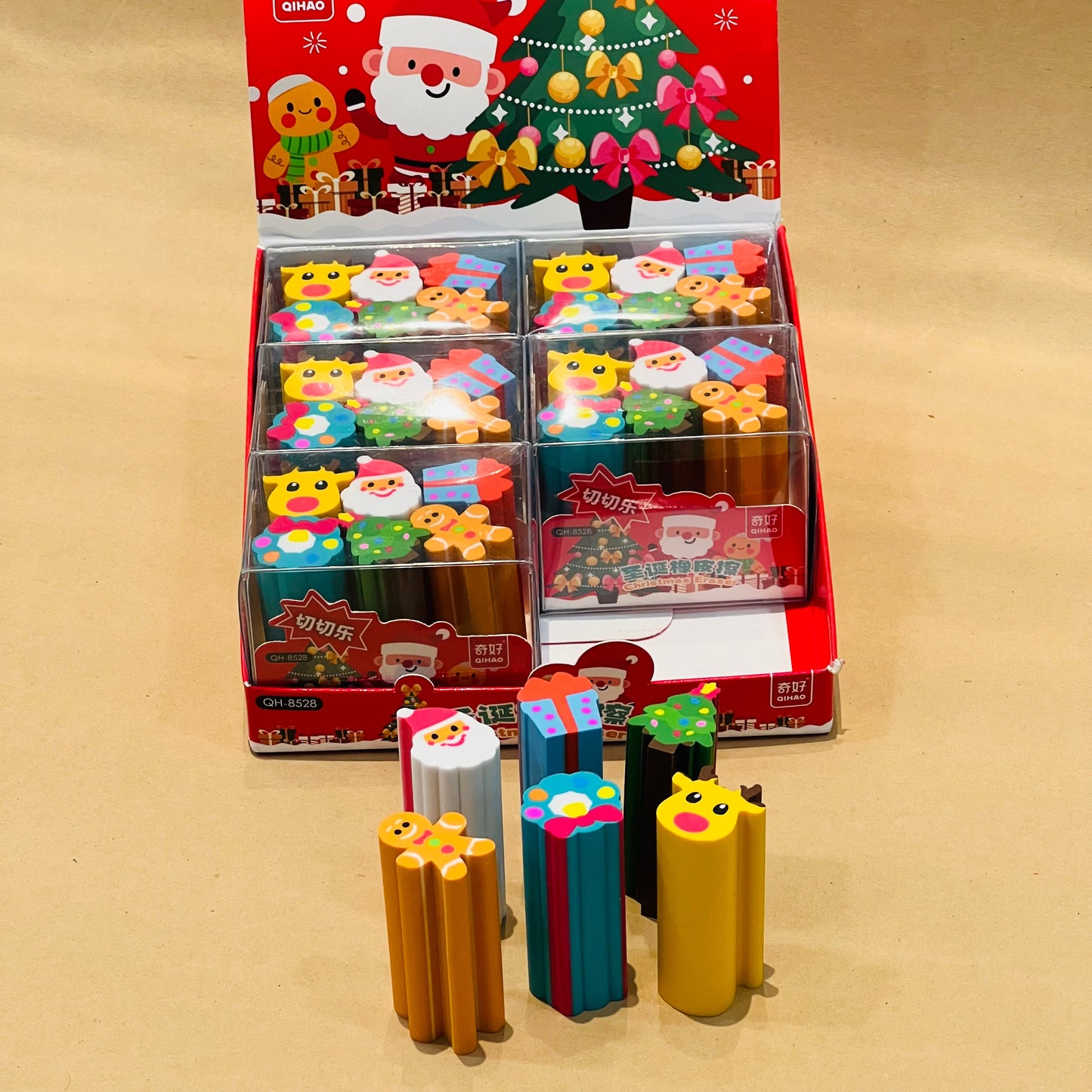 Cute Christmas Erasers - Big 6 Erasers