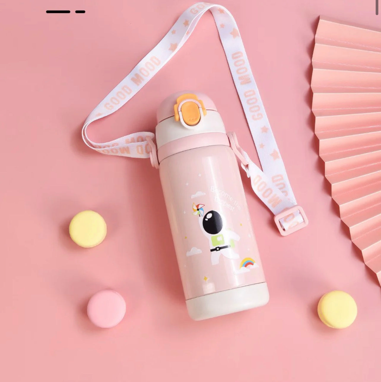 Space Vacuum Flask with 2 Caps