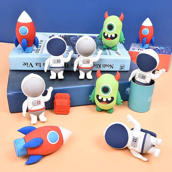 Space Alien/ Astronaut Theme Jumbo Cartoon Pencil Eraser