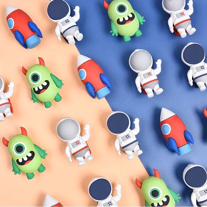 Space Alien/ Astronaut Theme Jumbo Cartoon Pencil Eraser