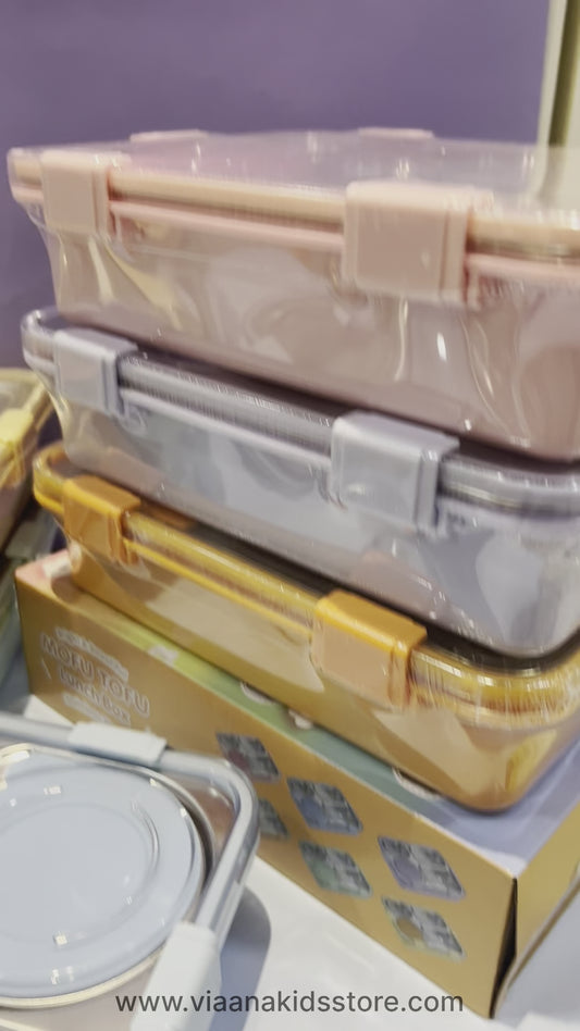 Pastel Lunchbox with 4 Compartments : Best for Adults and Teenagers