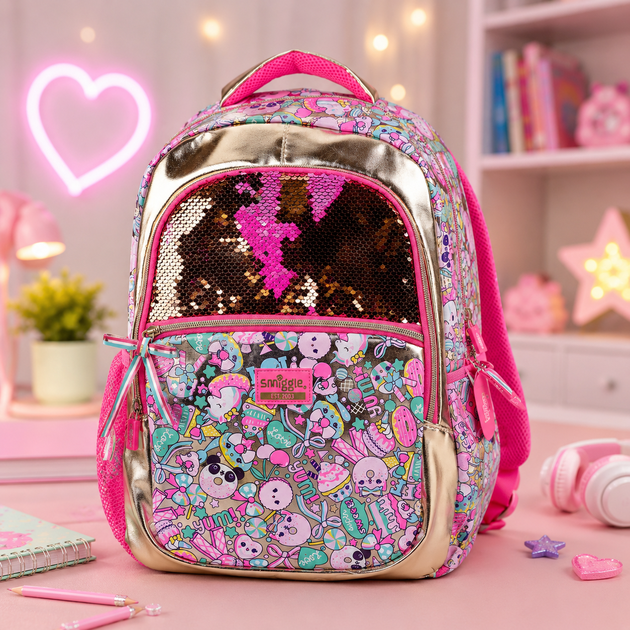 Pink Donut - Smiggle 16” Premium Backpack