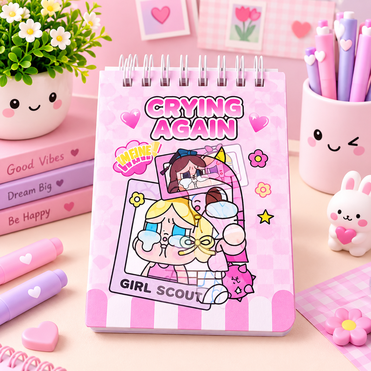 Cry Baby - Mini Holographic Spiral Diary