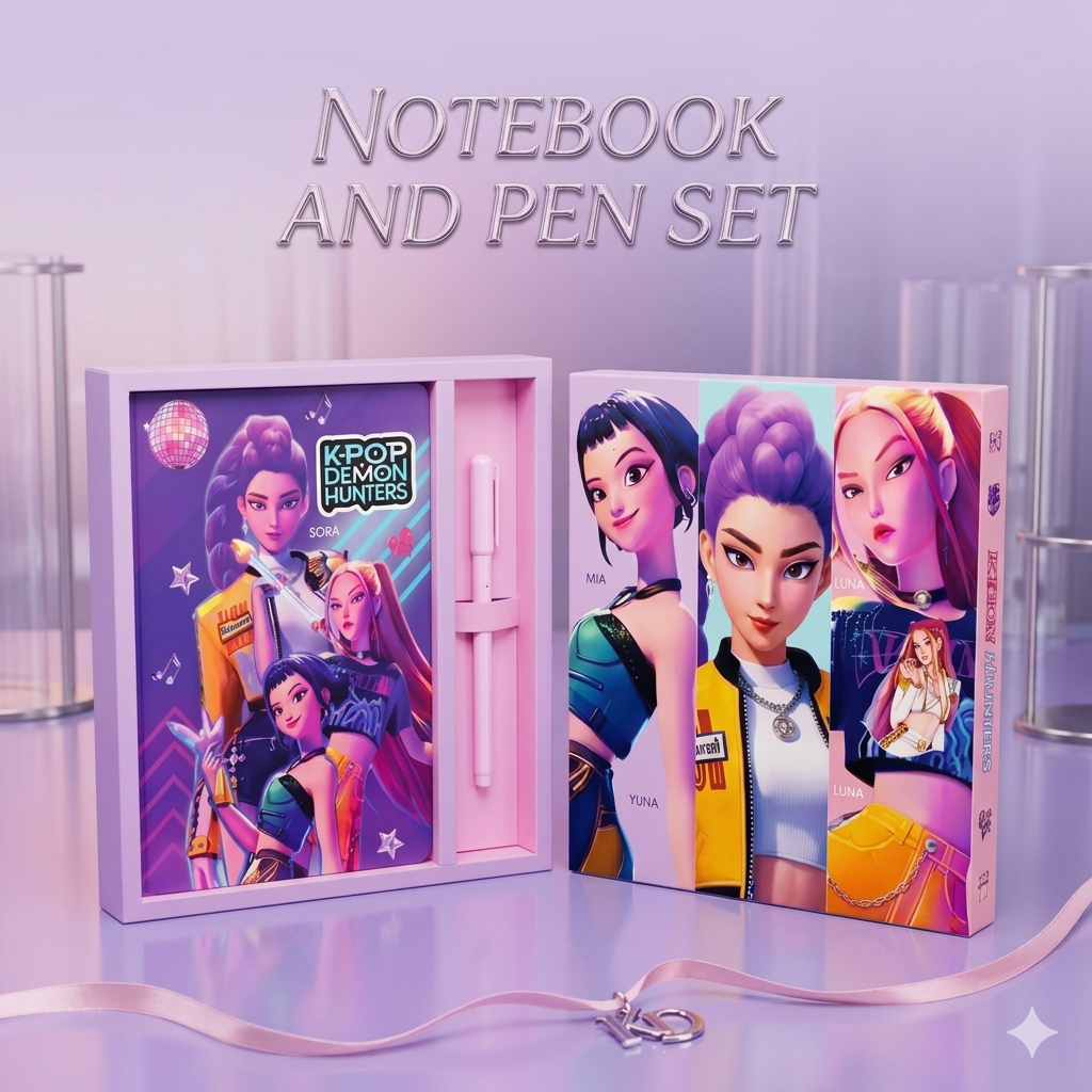 K-Pop - Demon Hunters Notebook and Pen set