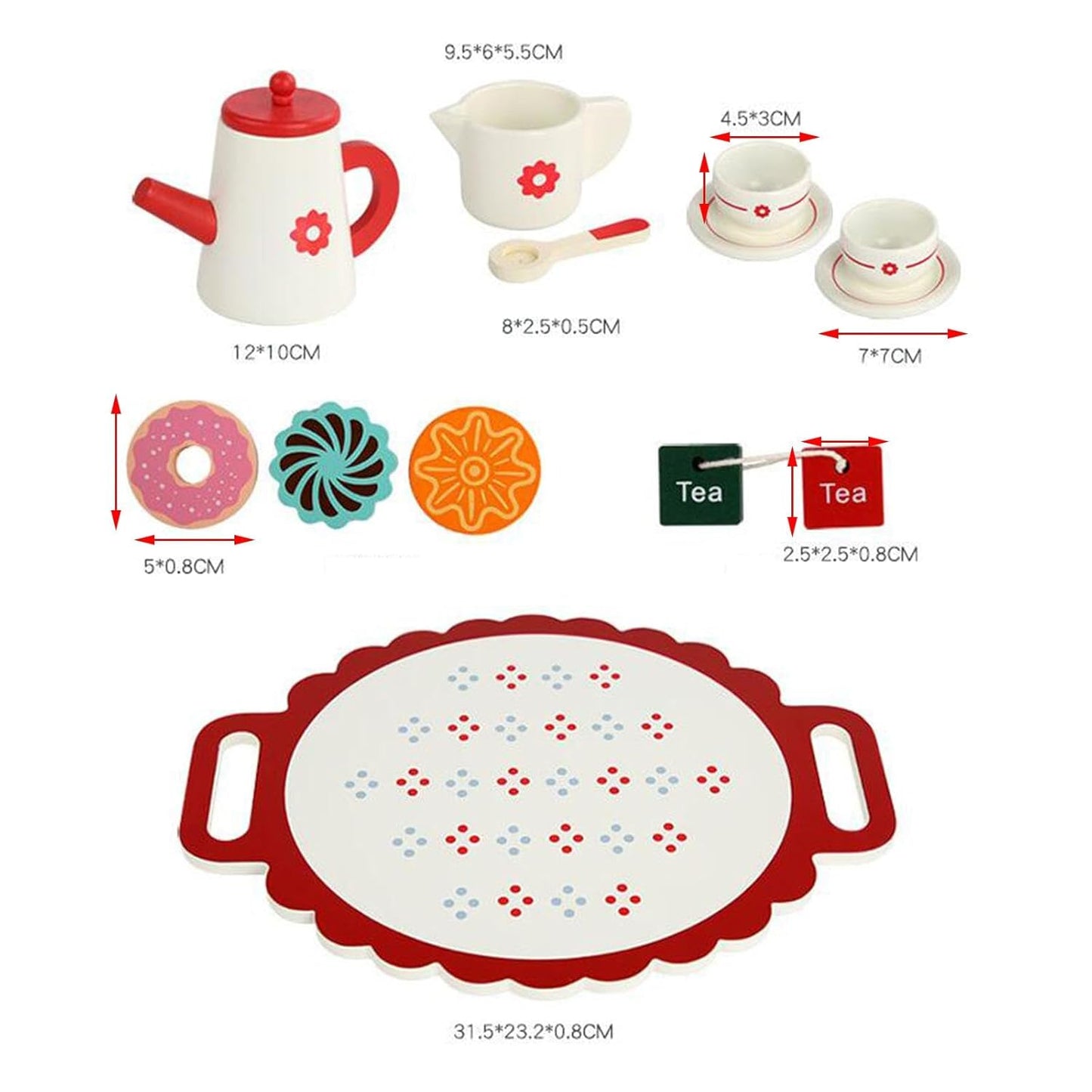 Wooden Children's Tea Set
