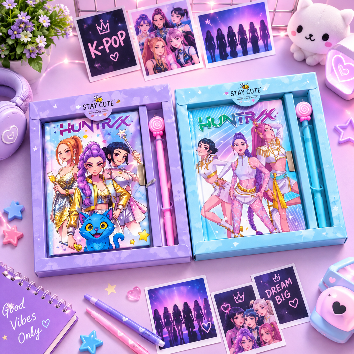 K-Pop - Huntrix - Cute Diary with Pen Set